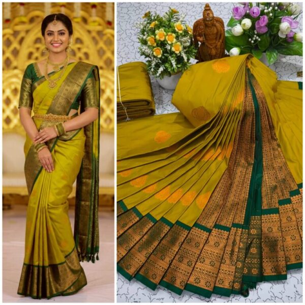 AumerA Mangalyam Korvai Soft Silk Saree â€“ Grey & Baby Pink